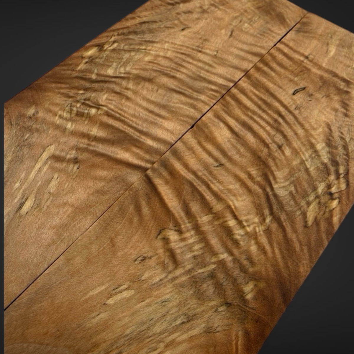 Quilted maple knife scales 