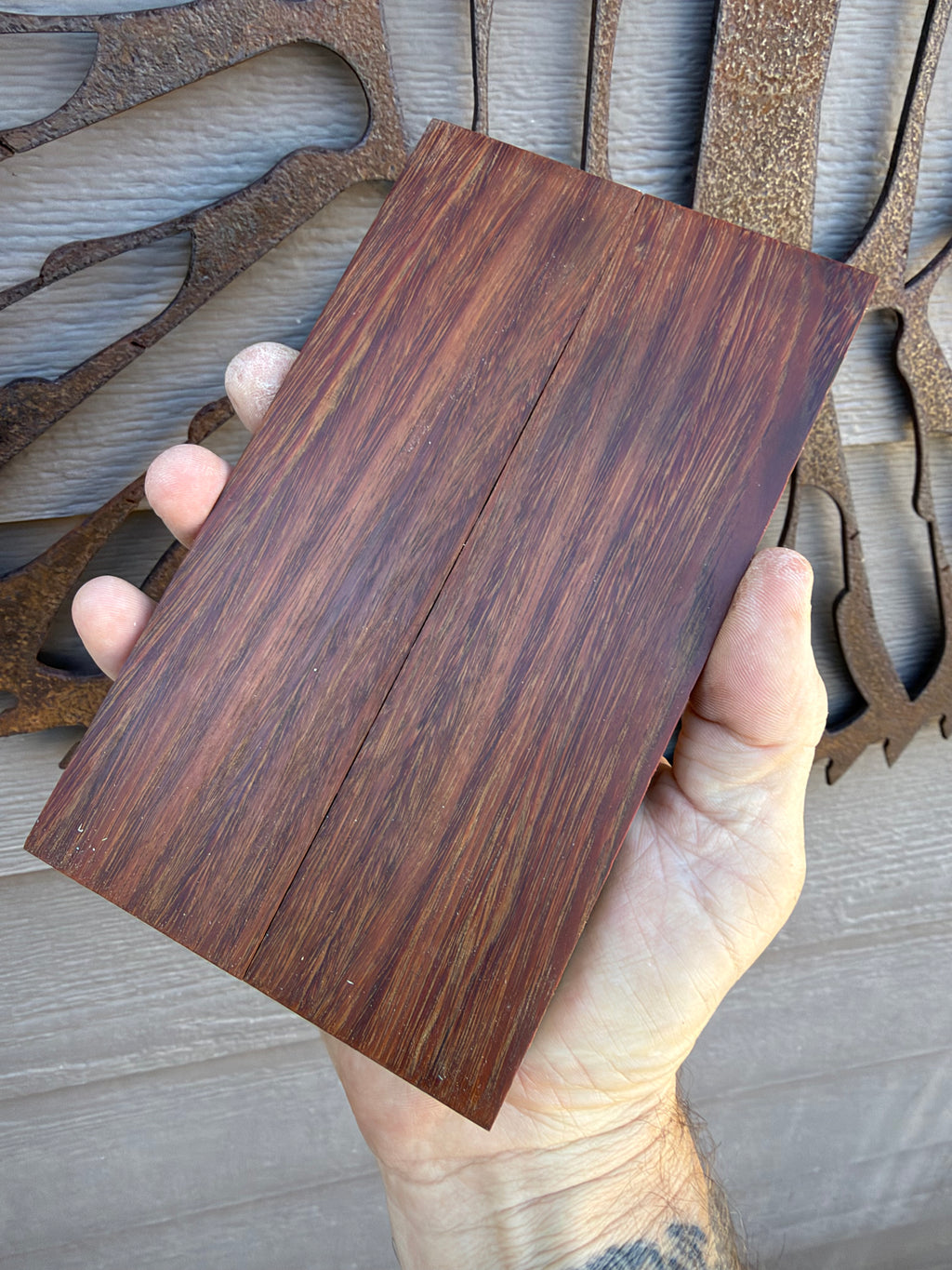 Teak knife scales 