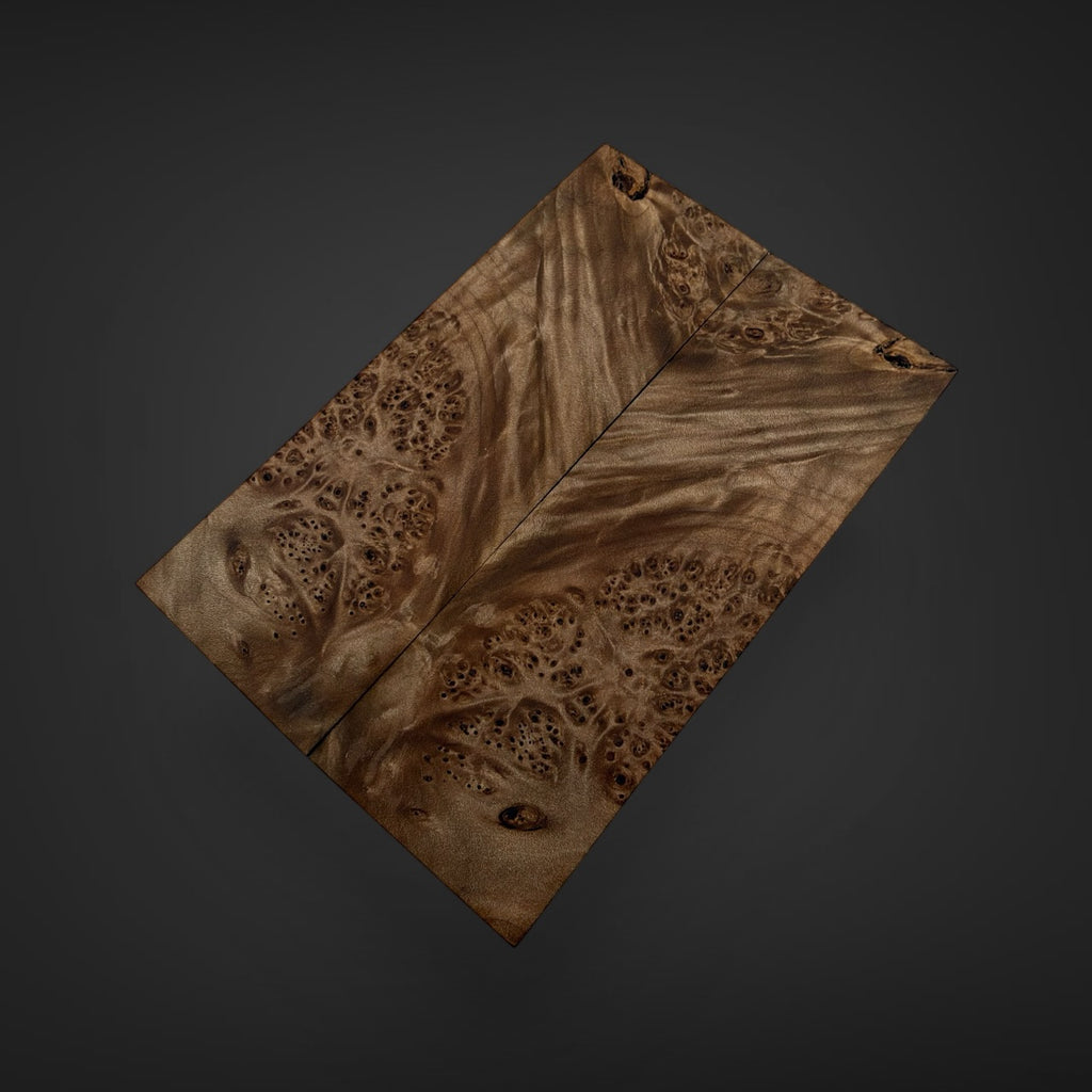Big leaf maple Burl knife scales 
