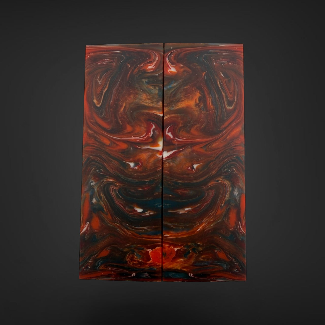 #5307 Resin Chaos Magma Knife Scales
