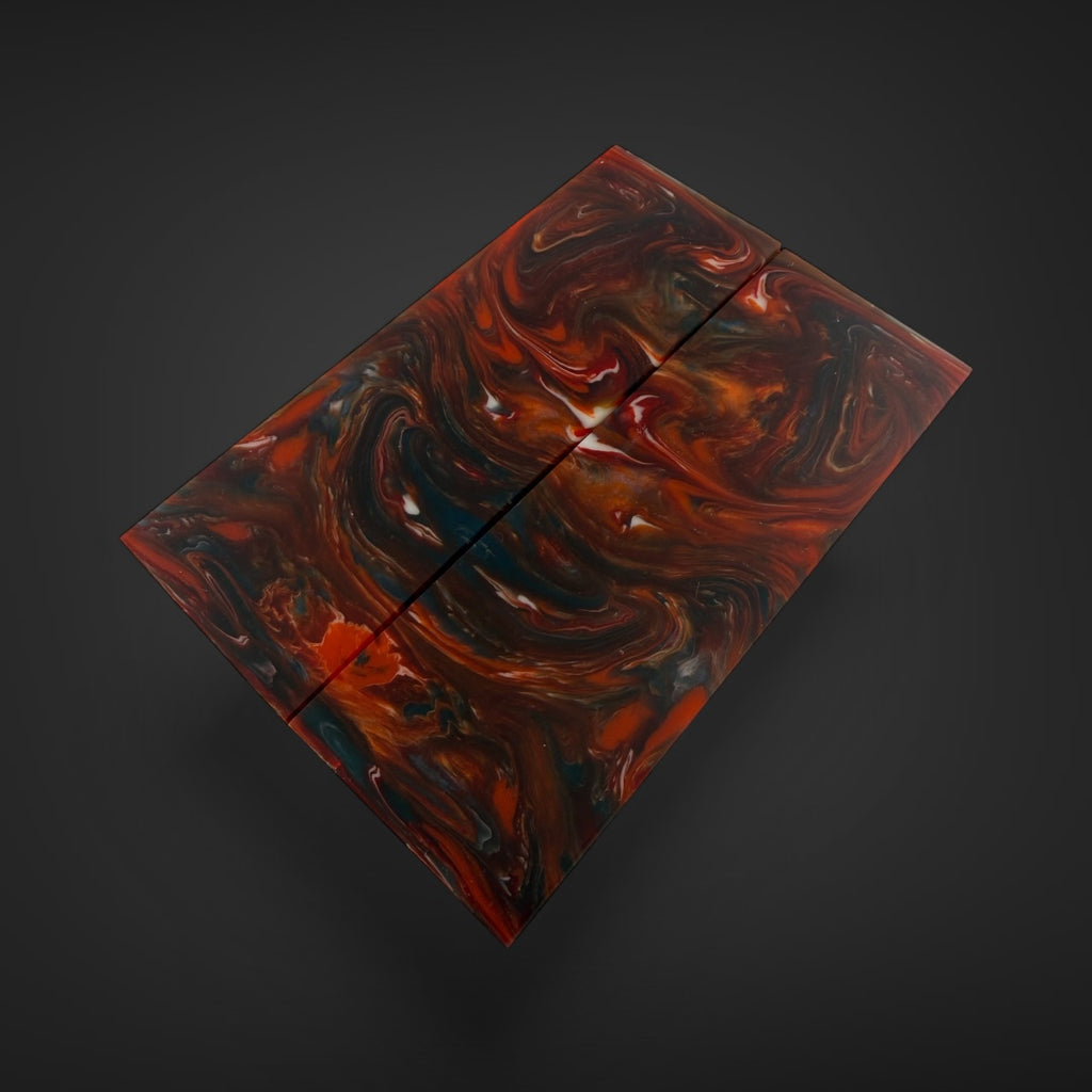 Custom resin knife scales 