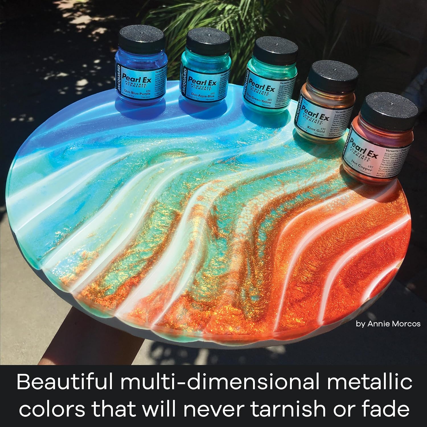 Jacquard Pearl Ex Pigment Powder 4oz Silver - Loose Mica Powder for Epoxy Resin, Watercolors, Calligraphy Ink & Clay - Epoxy Pigment Powder - Epoxy Resin Color