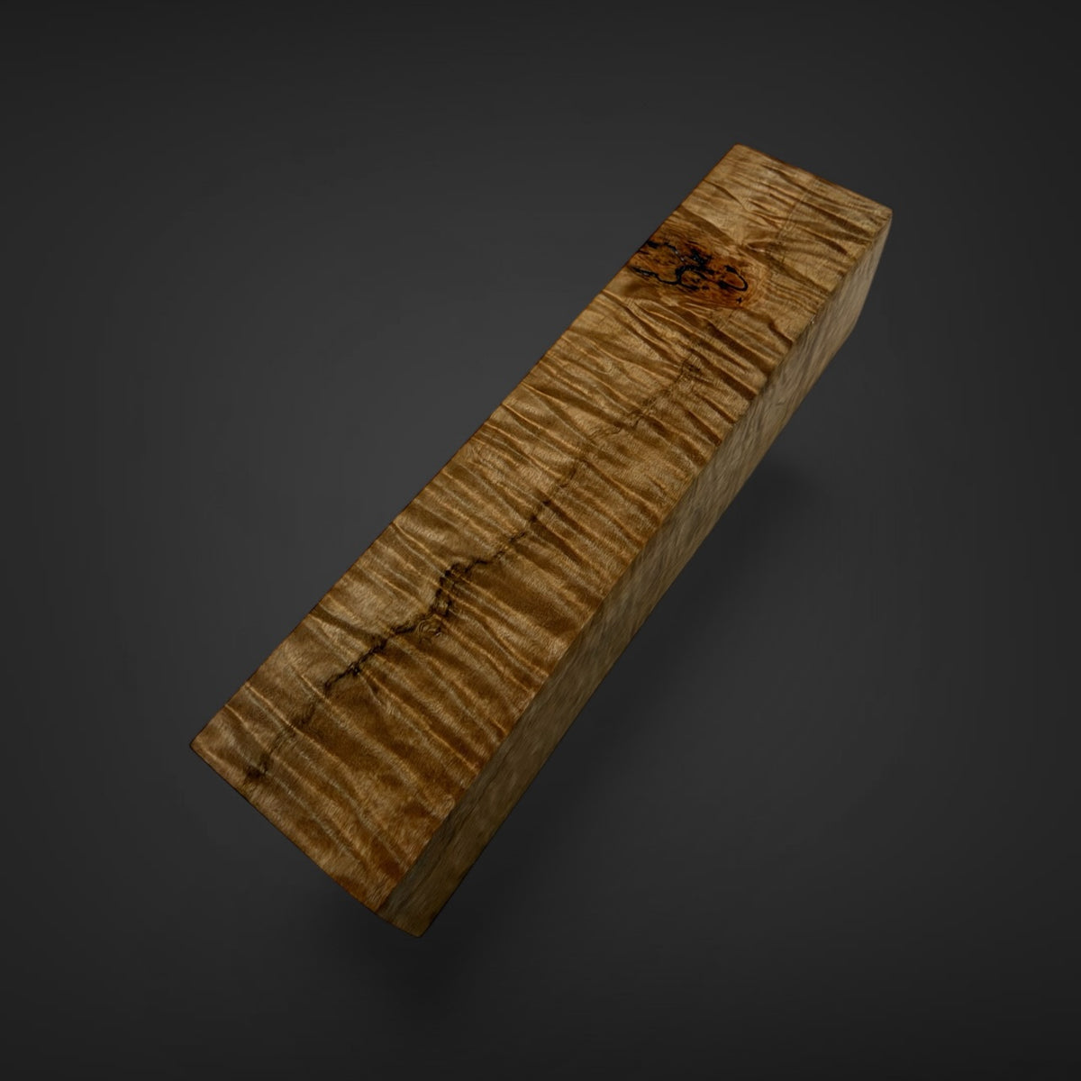 Quilted maple knife block 
Turning block
