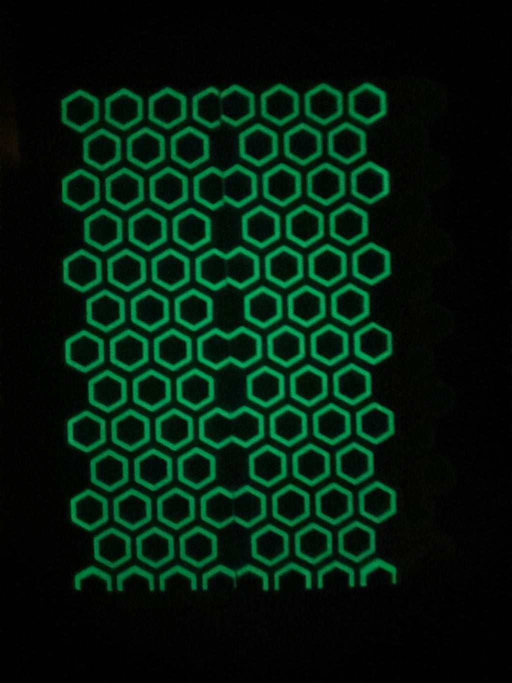 Glow knife scales 