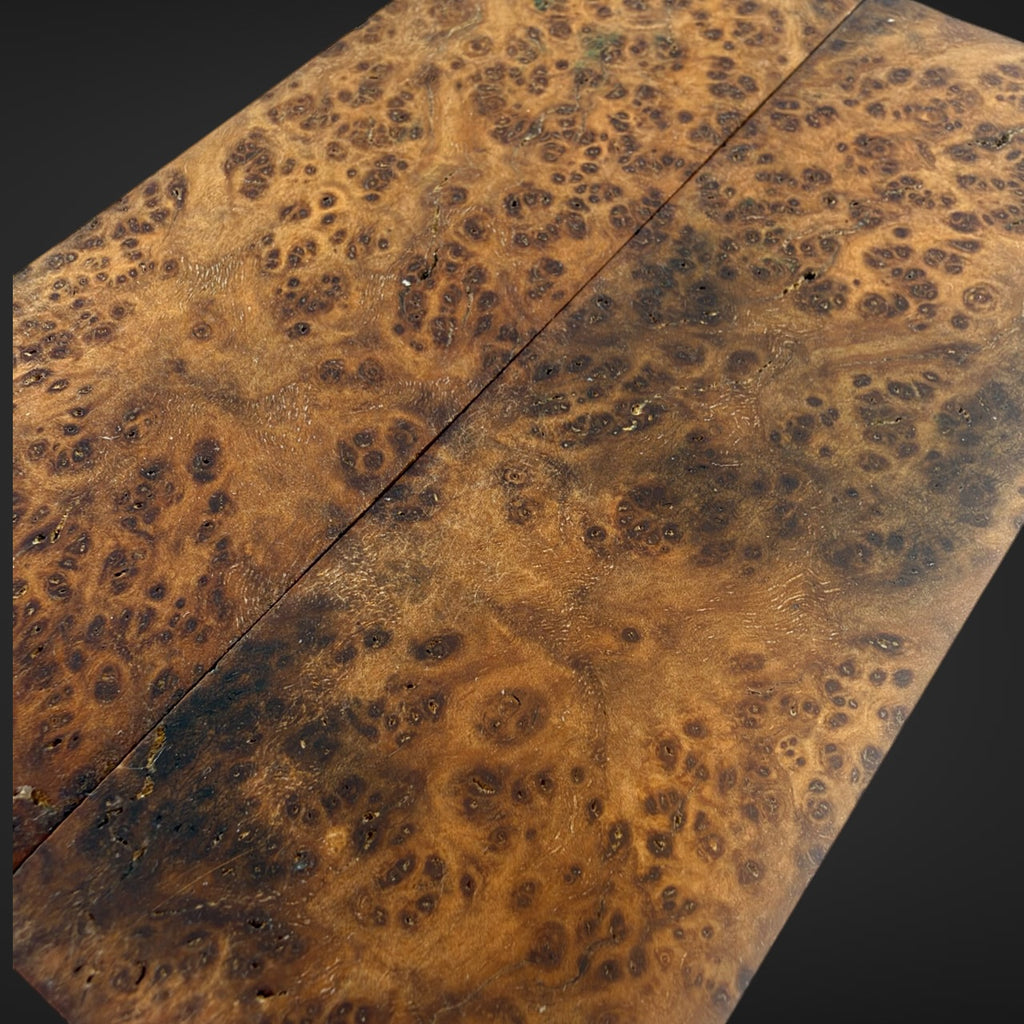 Amboyna Burl knife scales 
