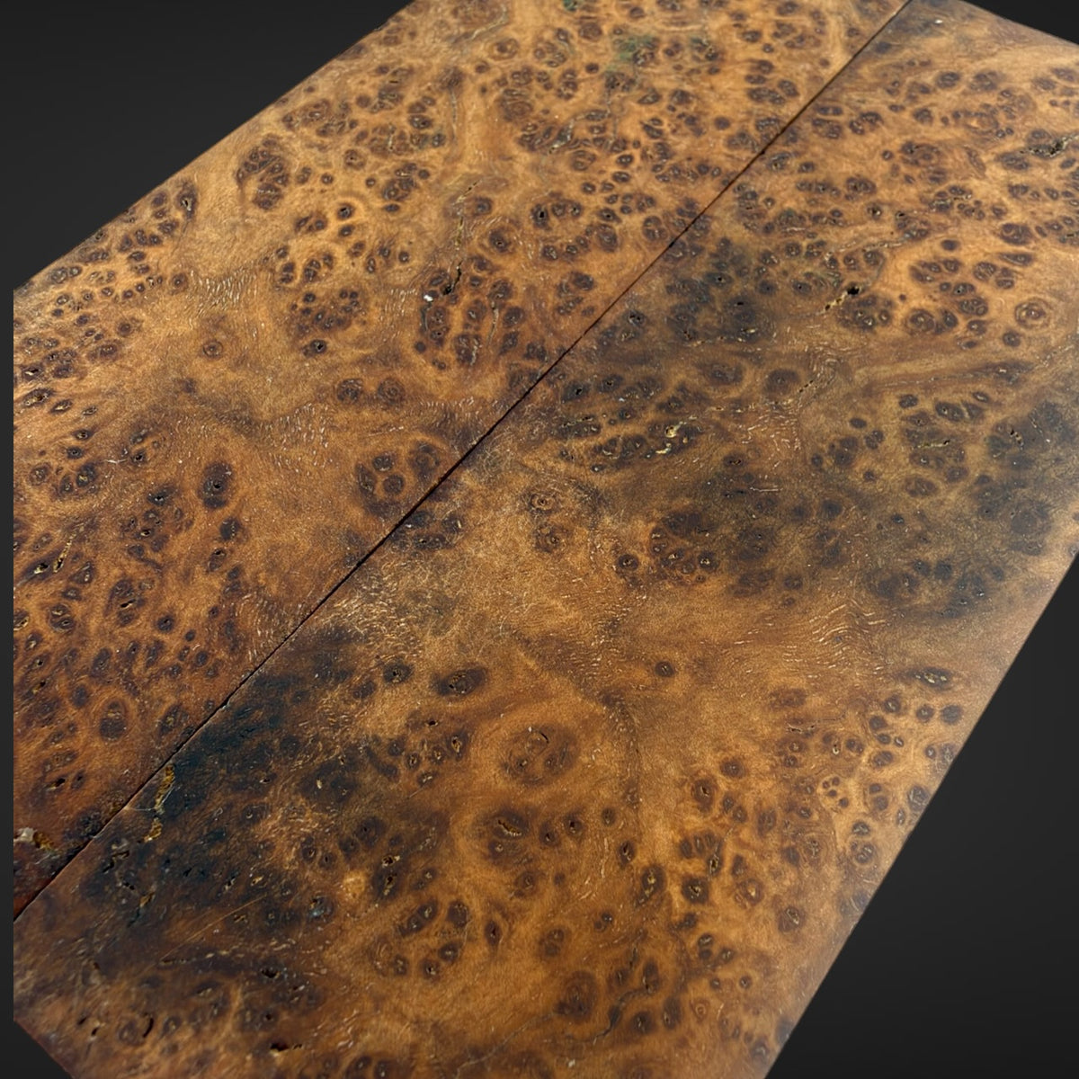 Amboyna Burl knife scales 