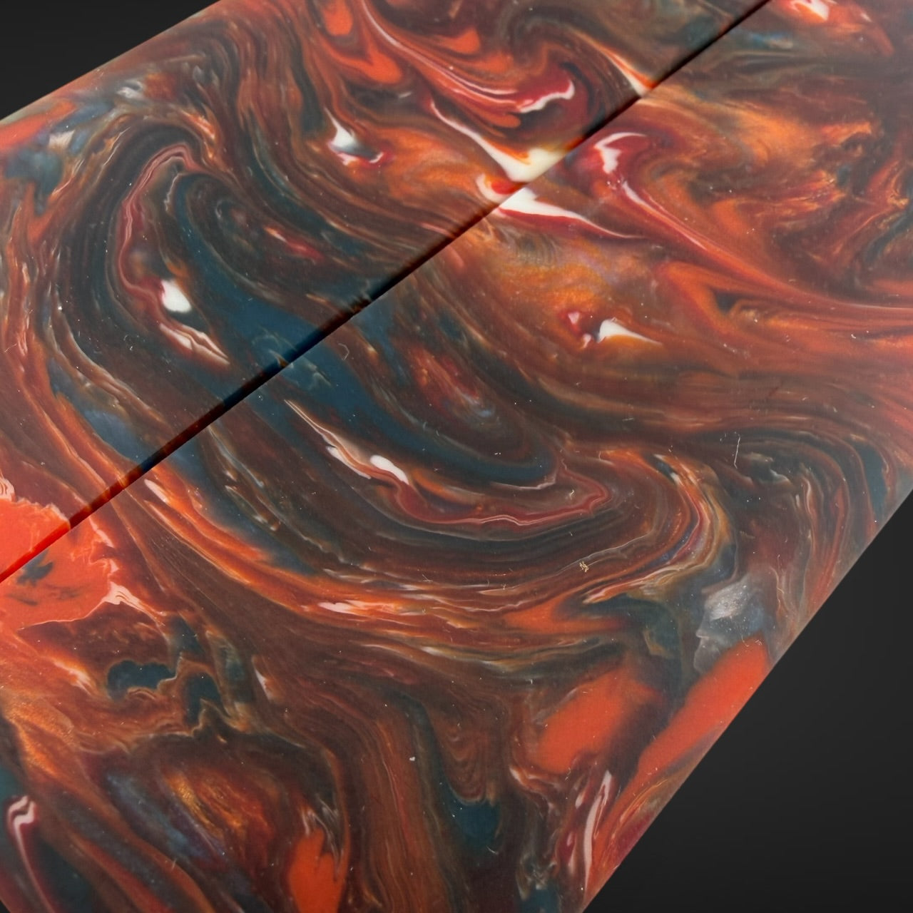#5307 Resin Chaos Magma Knife Scales