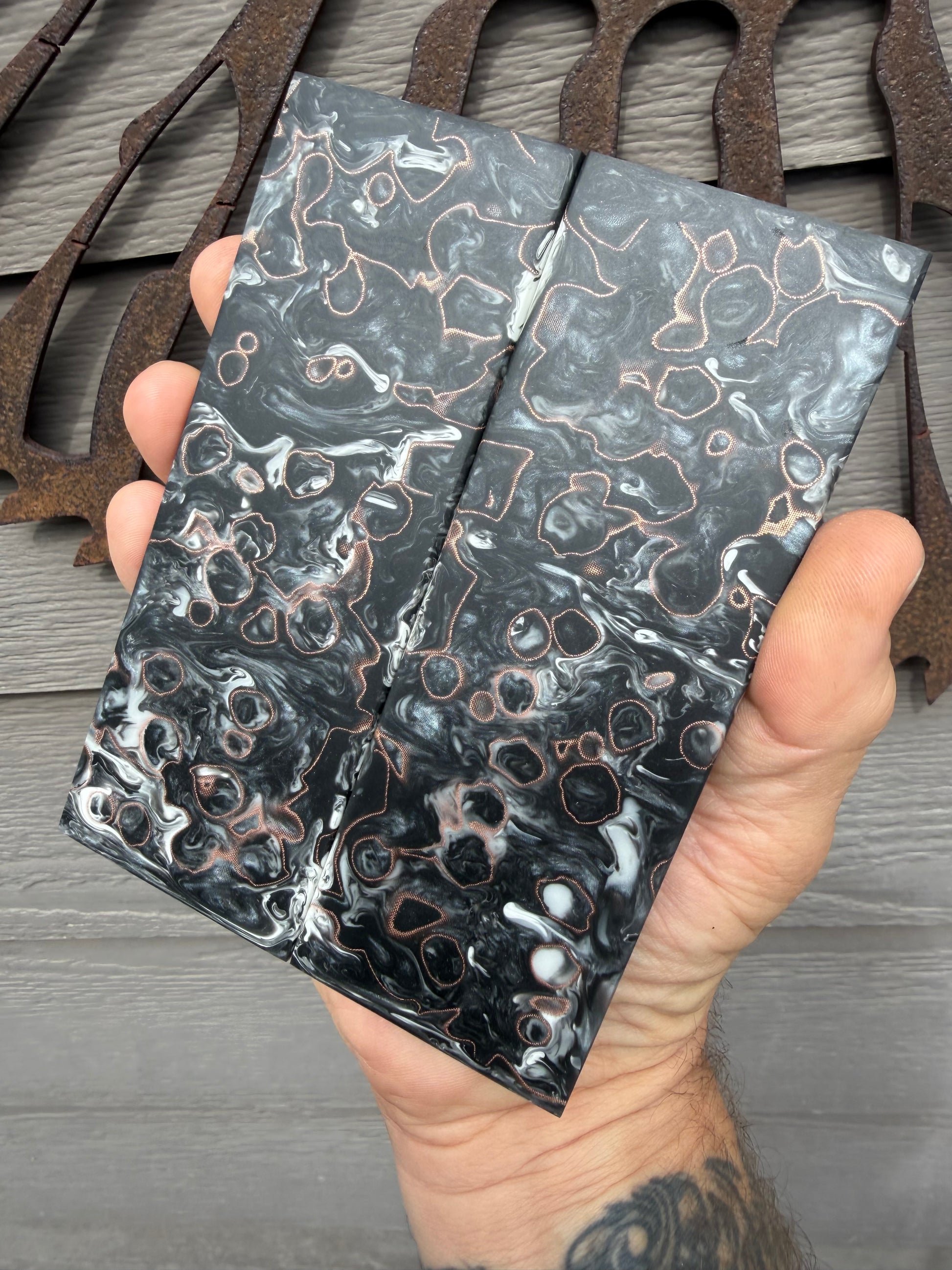 Jewelry making material. EDC material resin art material  copper inlay material 