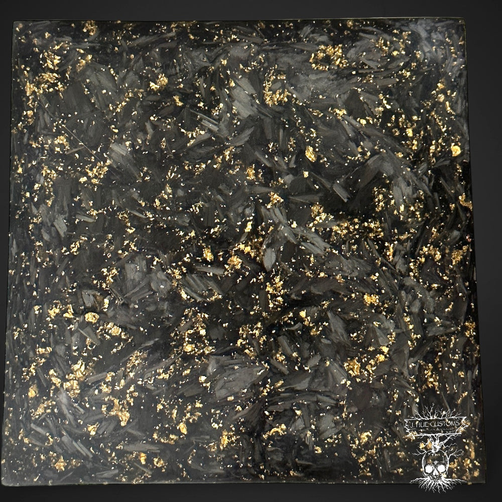 #7596 Panel Carbon Fiber Gold