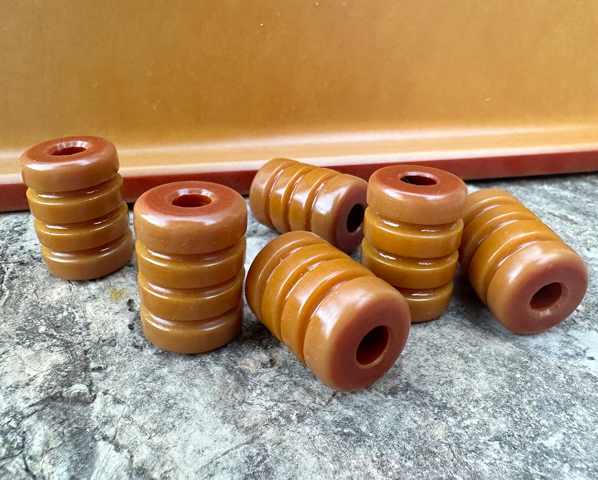Vintage Butterscotch Micarta Bead