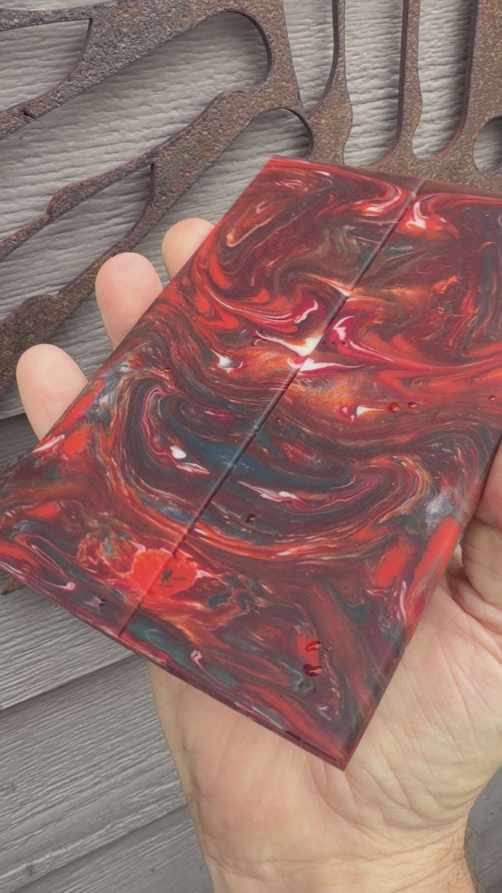 #5307 Resin Chaos Magma Knife Scales