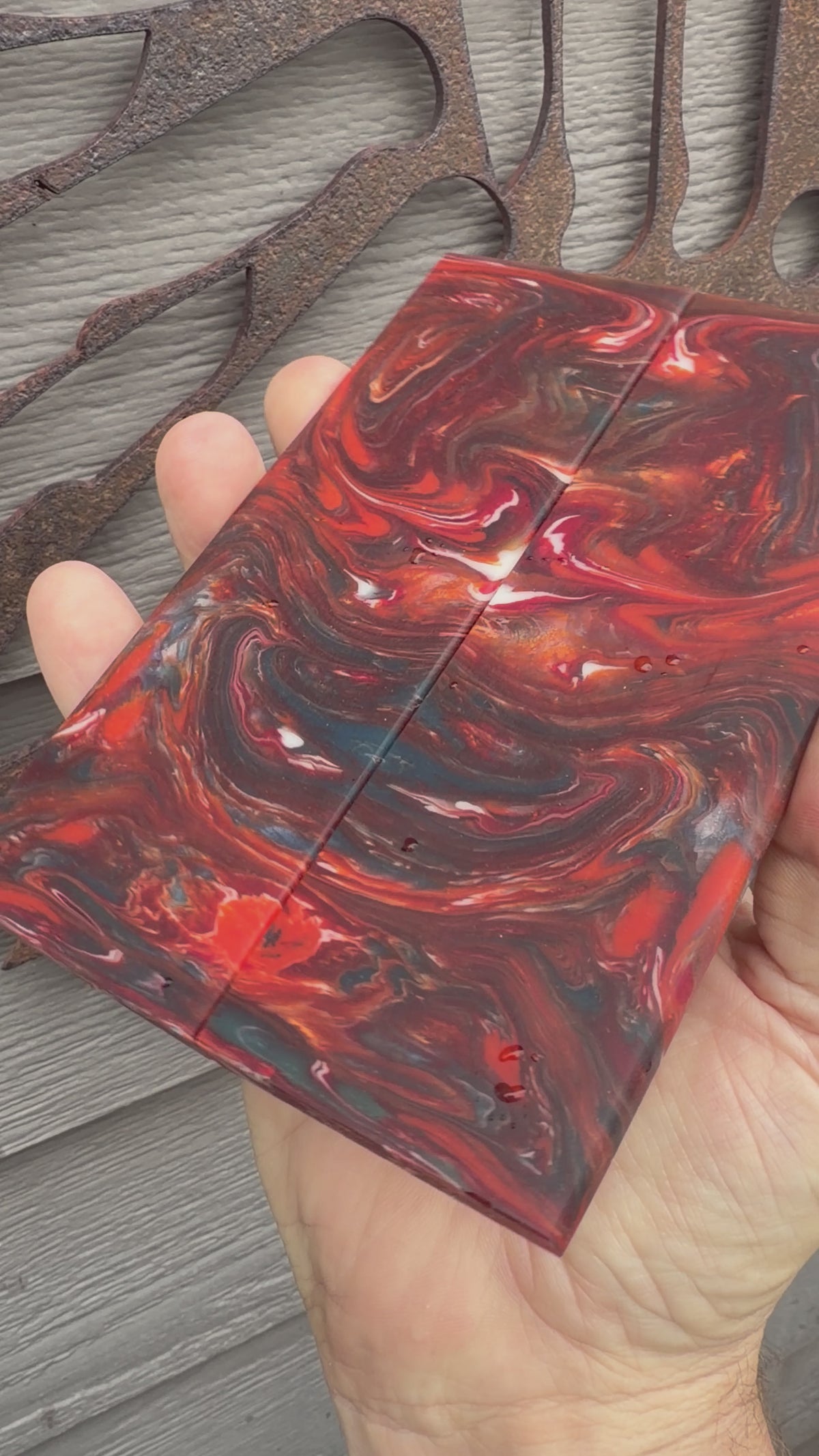 #5307 Resin Chaos Magma Knife Scales