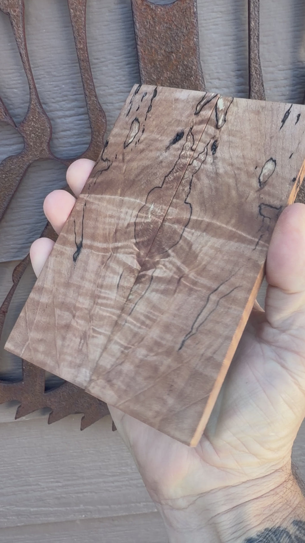 #2626 Spalted Maple Knife scales