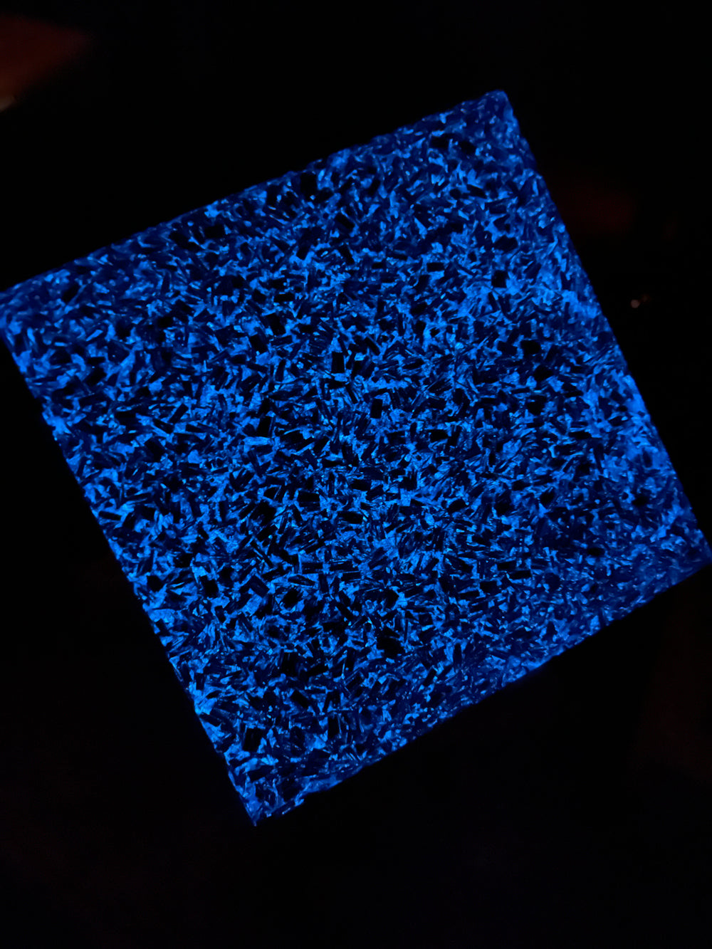 Electric Blue Carbon Fiber Panel