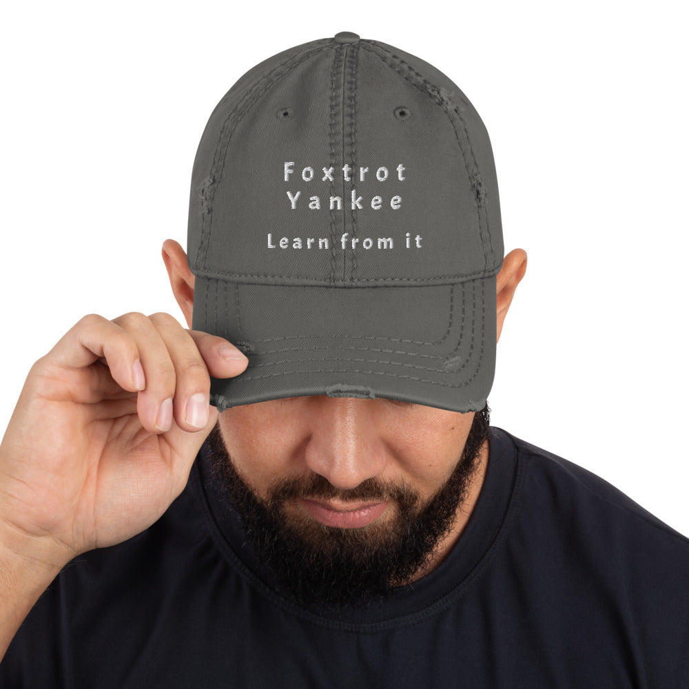 Foxtrot Yankee Distressed Hat